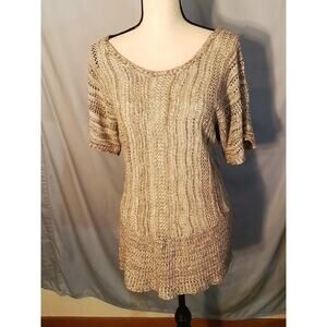 A Knitch Above brown open knit sweater